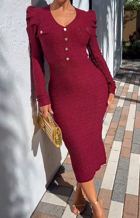 Classy Slim Knit Dress