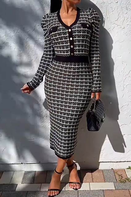 Classy Slim Knit Dress