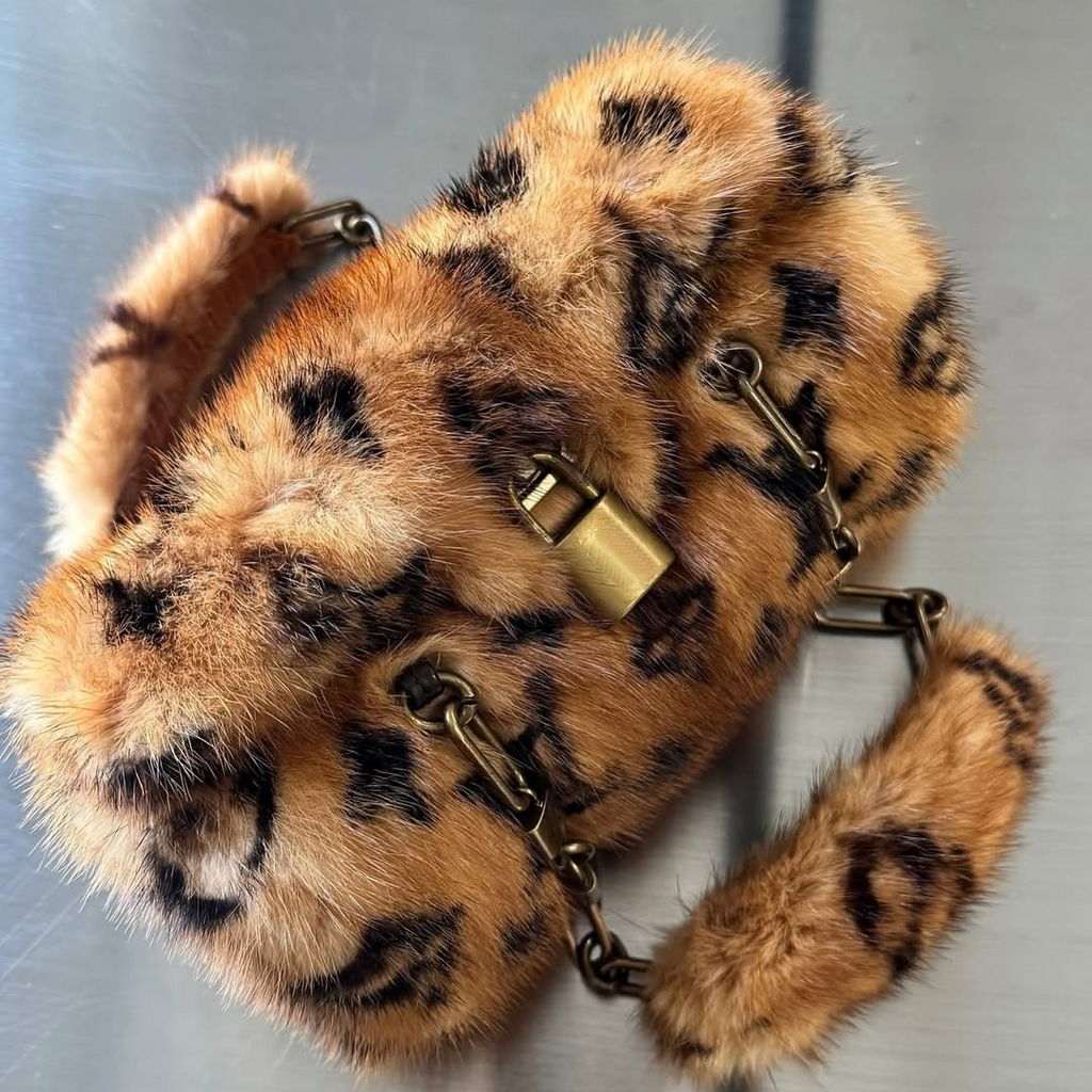 Diamond-print Plush Tote Bag