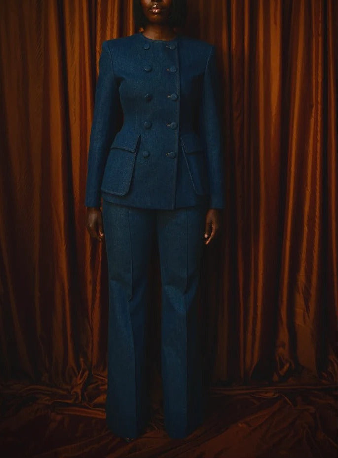 Tailored Confidence Denim Set