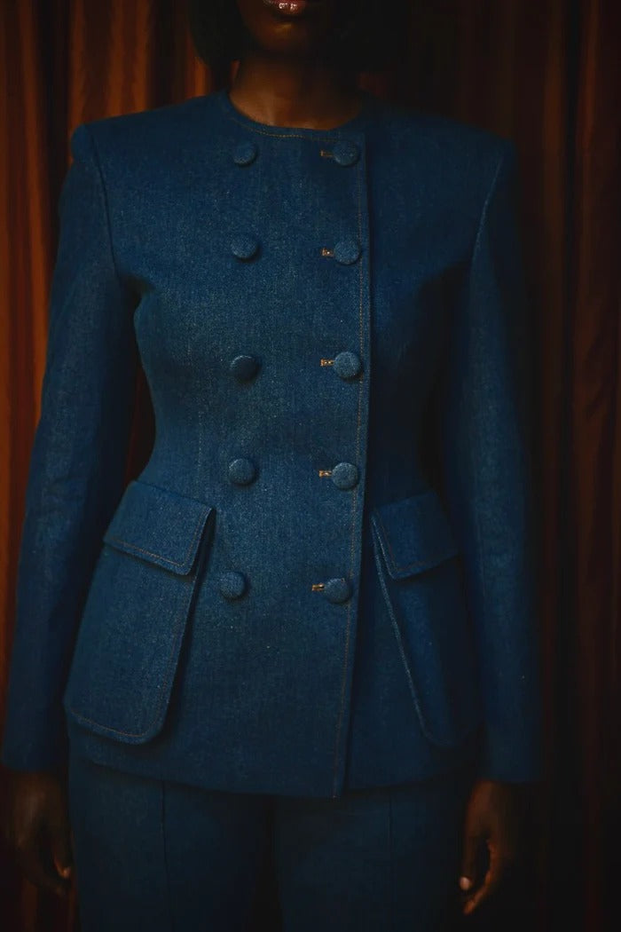 Tailored Confidence Denim Set