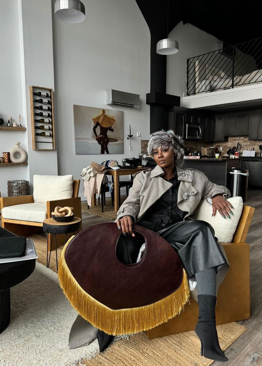 Extra-large Tassel Tote Shoulder Bag