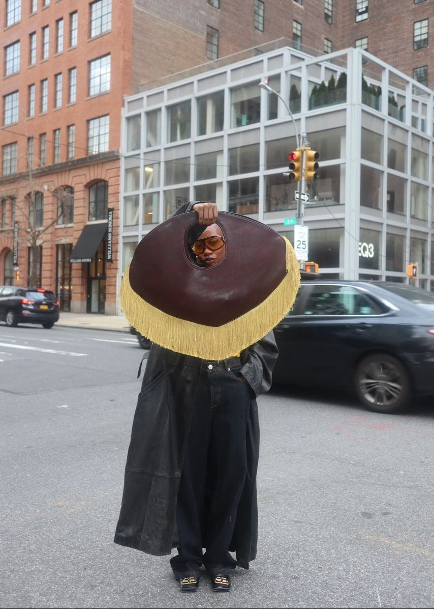 Extra-large Tassel Tote Shoulder Bag