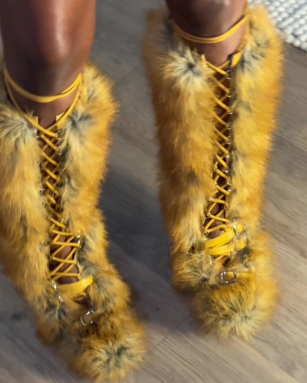 Fur-lined Knee-high Boots