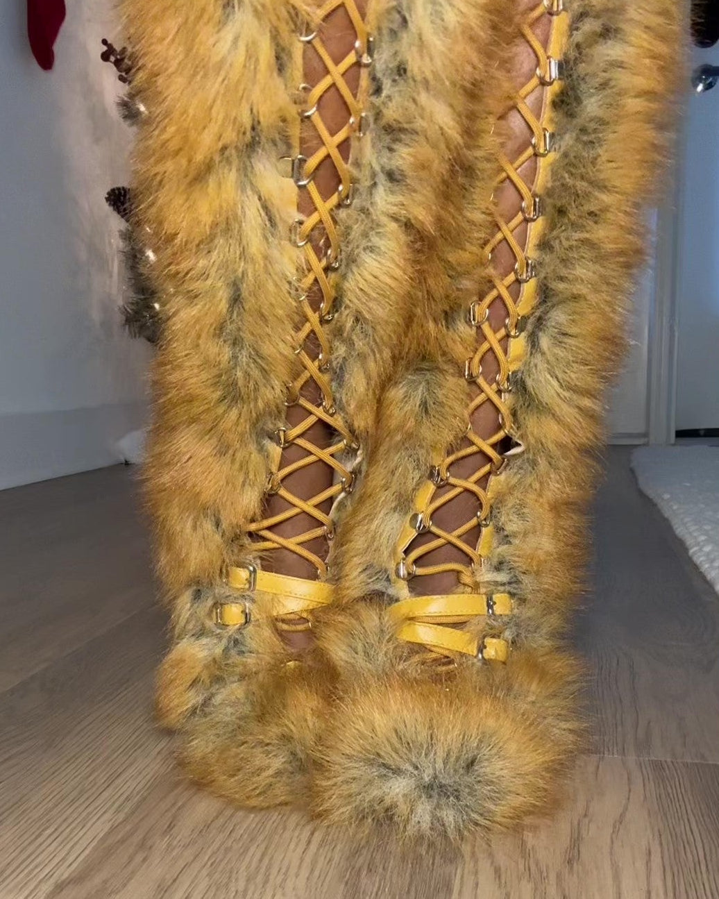 Fur-lined Knee-high Boots