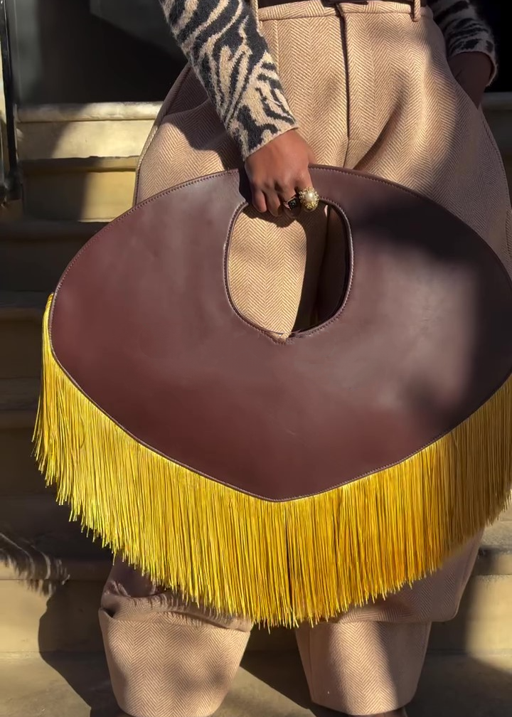 Extra-large Tassel Tote Shoulder Bag