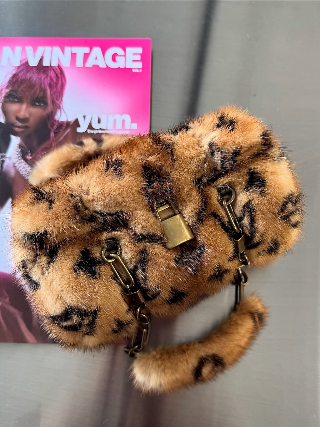 Diamond-print Plush Tote Bag